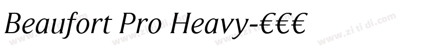 Beaufort Pro Heavy字体转换
